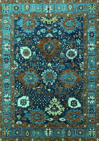 Oriental Turquoise Industrial Rug, urb1948turq