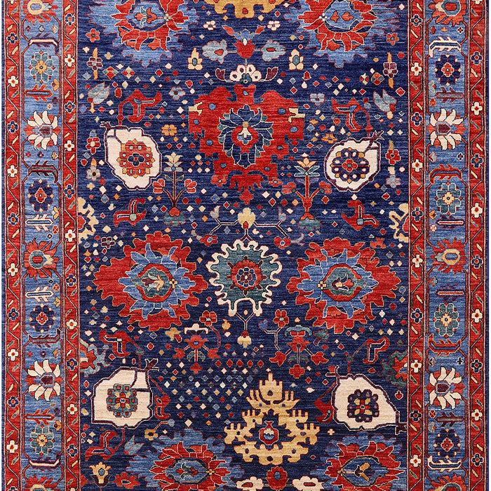 Mid-Century Modern Burgundy Red Oriental Rug, urb1948