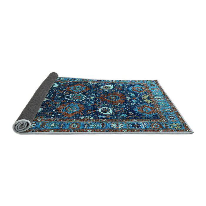 Sideview of Oriental Light Blue Industrial Rug, urb1948lblu