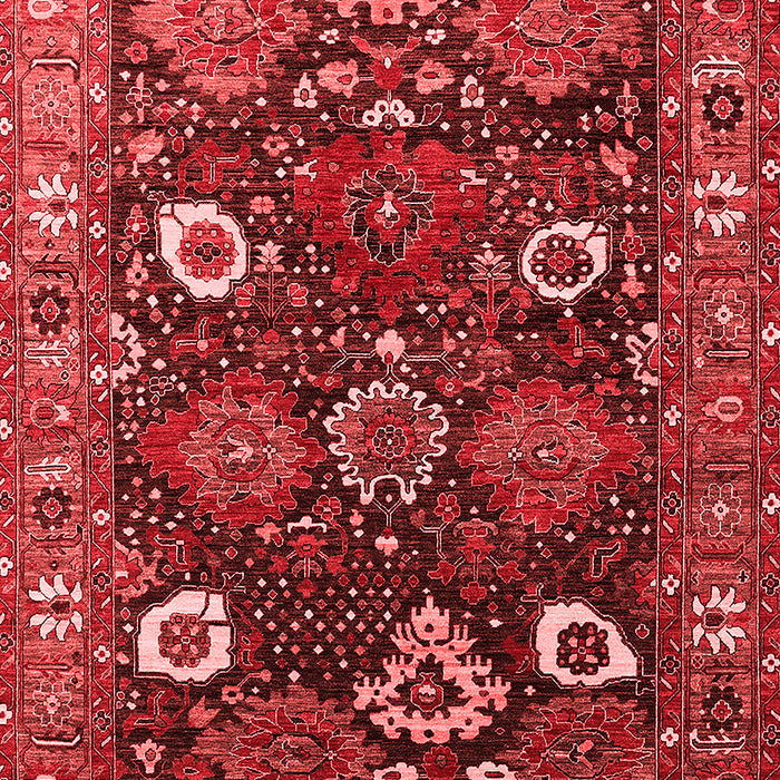 Machine Washable Oriental Red Industrial Rug, wshurb1948red
