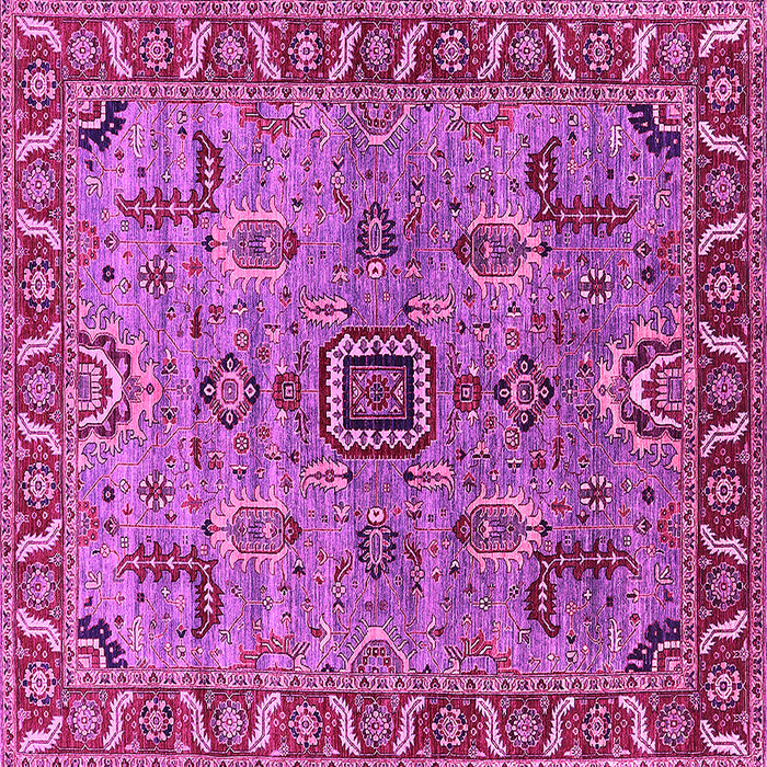 Square Oriental Pink Industrial Rug, urb1949pnk