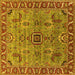 Square Oriental Yellow Industrial Rug, urb1949yw