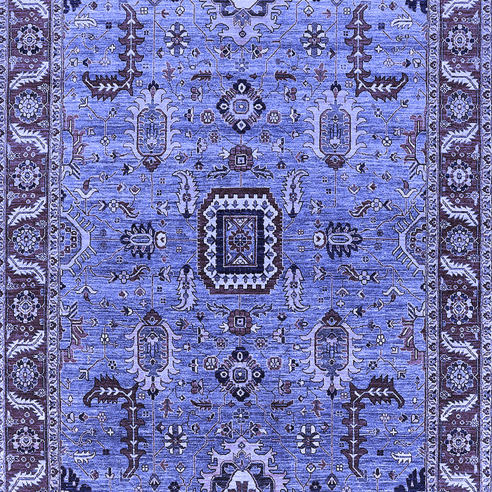 Machine Washable Oriental Blue Industrial Rug, wshurb1949blu
