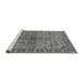 Sideview of Machine Washable Oriental Gray Industrial Rug, wshurb1949gry