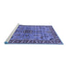 Sideview of Machine Washable Oriental Blue Industrial Rug, wshurb1949blu