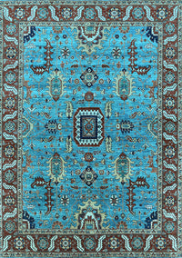 Oriental Light Blue Industrial Rug, urb1949lblu