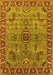 Machine Washable Oriental Yellow Industrial Rug, wshurb1949yw