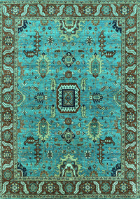 Oriental Turquoise Industrial Rug, urb1949turq