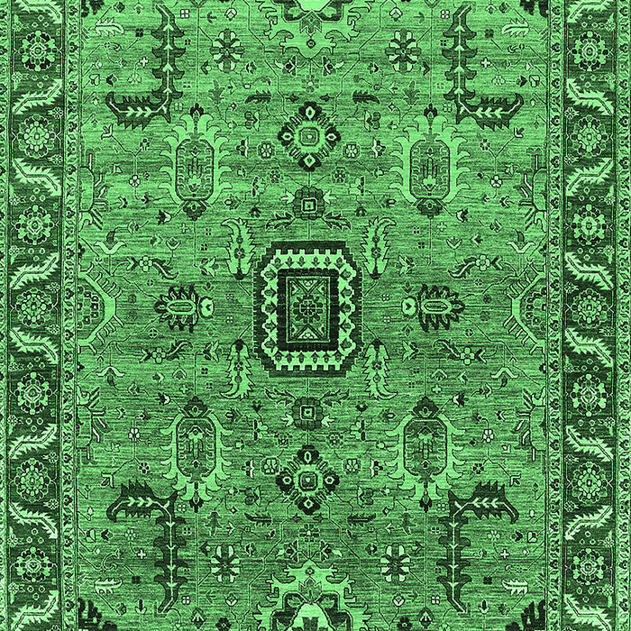 Machine Washable Oriental Emerald Green Industrial Area Rugs, wshurb1949emgrn