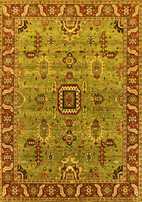 Oriental Yellow Industrial Rug, urb1949yw