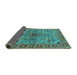 Sideview of Oriental Turquoise Industrial Rug, urb1949turq