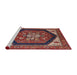 Sideview of Machine Washable Industrial Modern Camel Brown Rug, wshurb1950