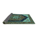 Sideview of Oriental Turquoise Industrial Rug, urb1950turq