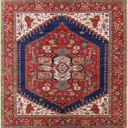 Square Machine Washable Industrial Modern Camel Brown Rug, wshurb1950