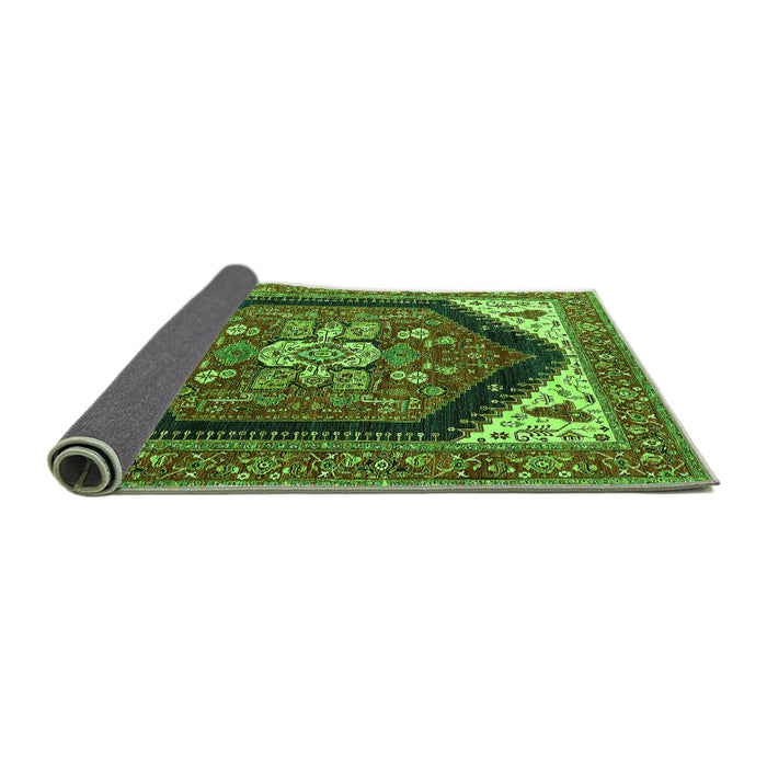 Sideview of Oriental Green Industrial Rug, urb1950grn