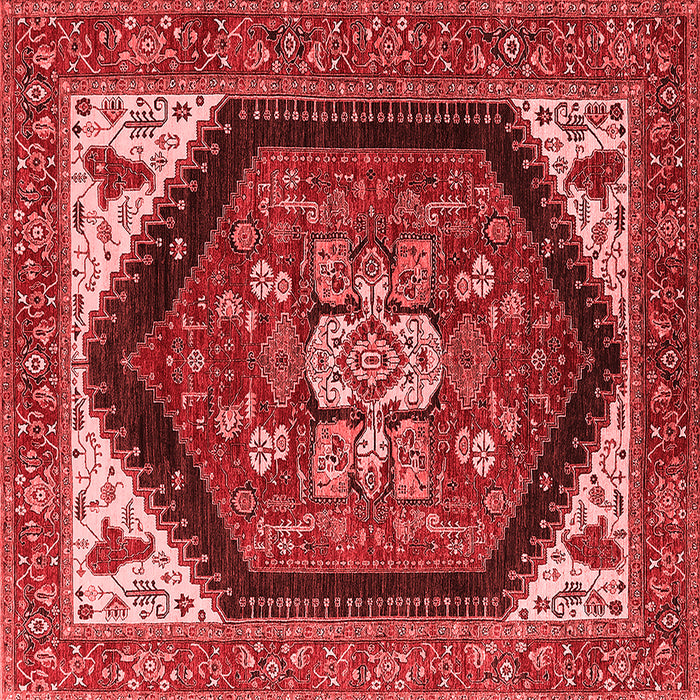 Machine Washable Oriental Red Industrial Rug, wshurb1950red