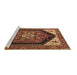 Sideview of Machine Washable Oriental Brown Industrial Rug, wshurb1950brn