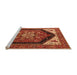 Sideview of Machine Washable Oriental Orange Industrial Area Rugs, wshurb1950org