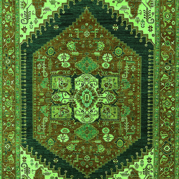 Machine Washable Oriental Green Industrial Area Rugs, wshurb1950grn