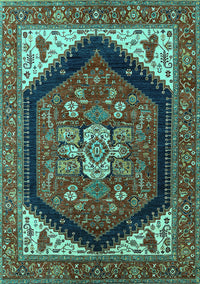 Oriental Turquoise Industrial Rug, urb1950turq