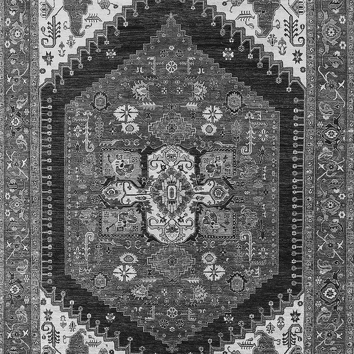 Machine Washable Oriental Gray Industrial Rug, wshurb1950gry