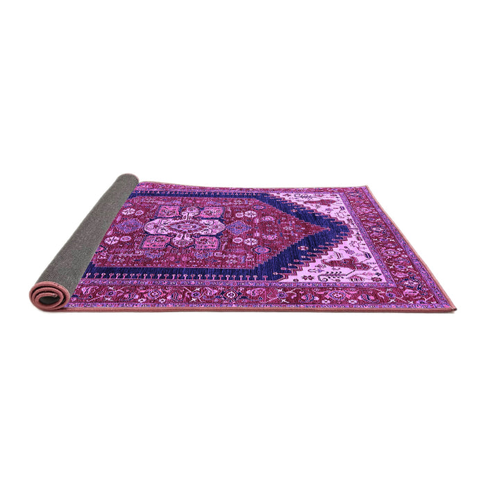 Sideview of Oriental Purple Industrial Rug, urb1950pur