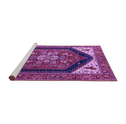 Sideview of Machine Washable Oriental Purple Industrial Area Rugs, wshurb1950pur