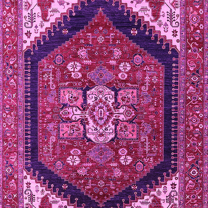 Machine Washable Oriental Pink Industrial Rug, wshurb1950pnk