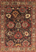 Machine Washable Oriental Brown Industrial Rug, wshurb1951brn