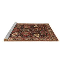 Sideview of Machine Washable Oriental Brown Industrial Rug, wshurb1951brn
