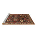 Sideview of Machine Washable Oriental Brown Industrial Rug, wshurb1951brn