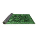 Sideview of Oriental Emerald Green Industrial Rug, urb1951emgrn