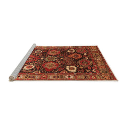 Sideview of Machine Washable Oriental Orange Industrial Area Rugs, wshurb1951org