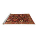 Sideview of Machine Washable Oriental Orange Industrial Area Rugs, wshurb1951org