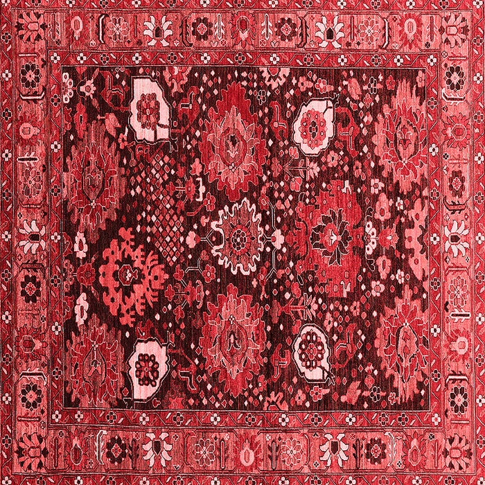 Machine Washable Oriental Red Industrial Rug, wshurb1951red