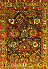 Oriental Yellow Industrial Rug, urb1951yw