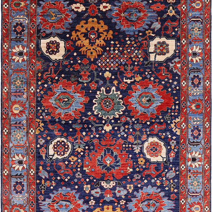 Mid-Century Modern Burgundy Red Oriental Rug, urb1951