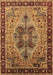 Machine Washable Oriental Brown Industrial Rug, wshurb1952brn