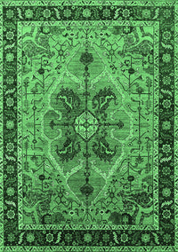 Oriental Emerald Green Industrial Rug, urb1952emgrn