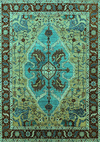 Oriental Turquoise Industrial Rug, urb1952turq