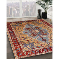 Mid-Century Modern Light Copper Gold Oriental Rug, urb1952