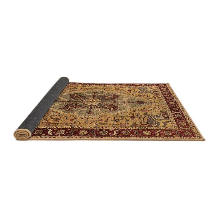 Sideview of Oriental Brown Industrial Rug, urb1952brn