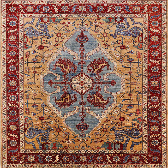 Square Machine Washable Industrial Modern Light Copper Gold Rug, wshurb1952