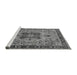 Sideview of Machine Washable Oriental Gray Industrial Rug, wshurb1952gry