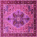 Square Oriental Pink Industrial Rug, urb1952pnk