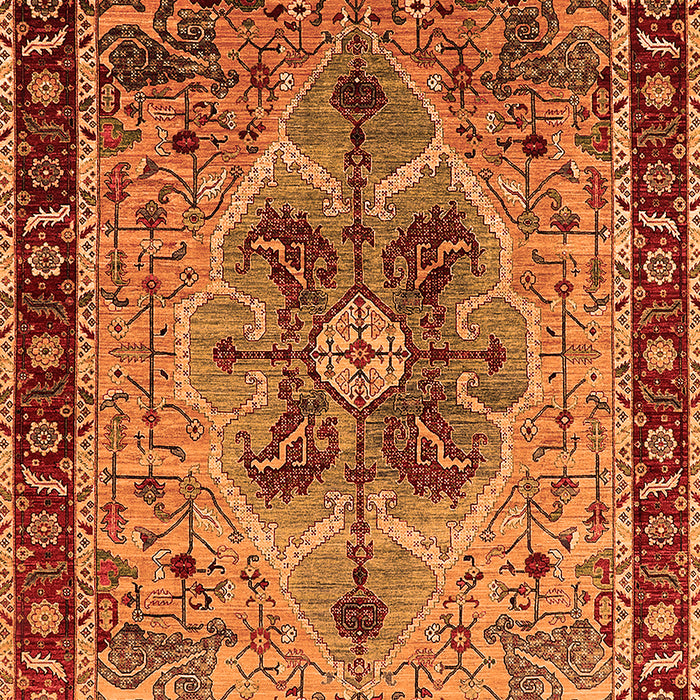 Machine Washable Oriental Orange Industrial Area Rugs, wshurb1952org