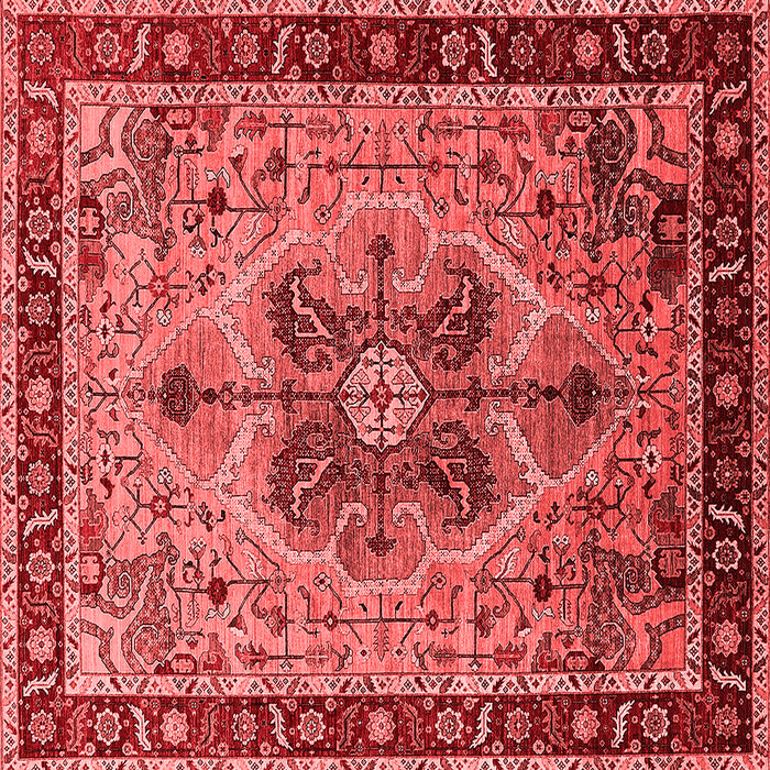 Machine Washable Oriental Red Industrial Rug, wshurb1952red
