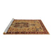 Sideview of Machine Washable Oriental Brown Industrial Rug, wshurb1952brn