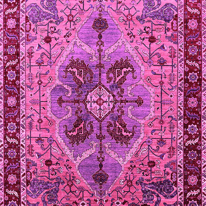 Machine Washable Oriental Pink Industrial Rug, wshurb1952pnk