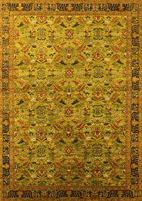 Oriental Yellow Industrial Rug, urb1953yw